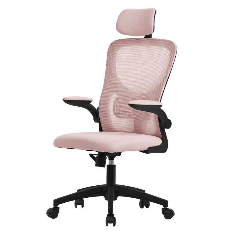 Schreibtischstuhl Ergonomic Ergonomischer Bürostuhl Netzgewebe mit verstellbarer Kopfstütze und Rollen ML-Design