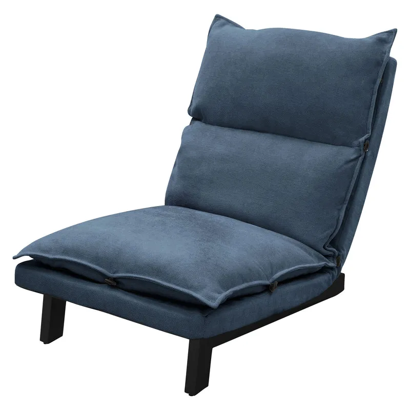 ML-Design | Bodenstuhl gepolstert mit verstellbarer Rückenlehne und robustes Stahlgestell, 73x59x73,5 cm, Leinenbezug Bodensessel