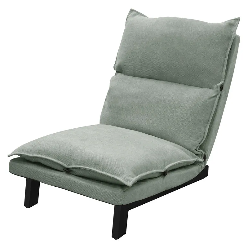 ML-Design | Bodenstuhl gepolstert mit verstellbarer Rückenlehne und robustes Stahlgestell, 73x59x73,5 cm, Leinenbezug Bodensessel