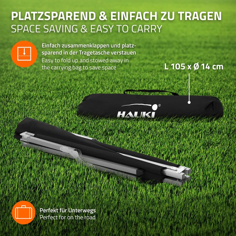 Campingbett Feldbett klappbar 210x83x46 cm Schwarz mit Tragetasche bis 150 kg Hauki