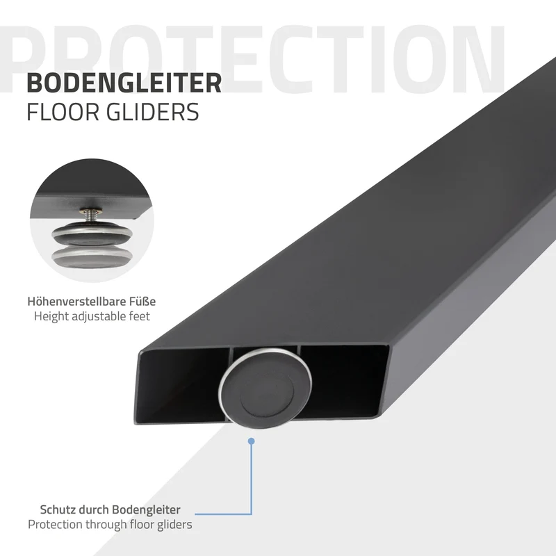 Tischbeine Tischgestell X-Design 78 x 71 x 150 cm Anthrazit aus Metall ML-Design
