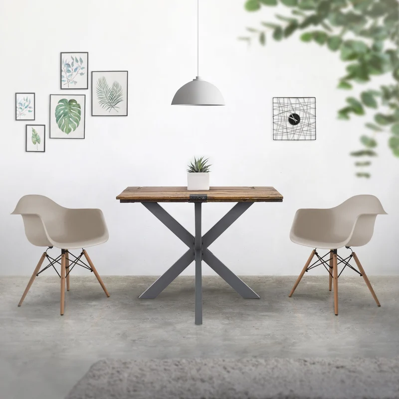 Tischbeine Tischgestell X-Design 85 x 71 x 85 cm Anthrazit aus Metall ML-Design