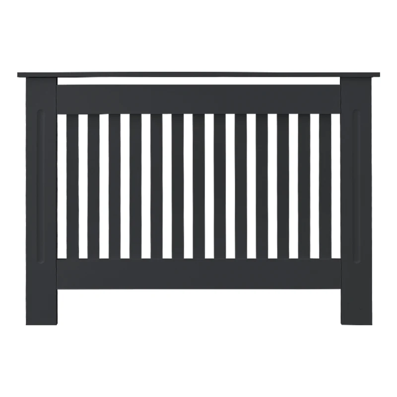 Heizkörperverkleidung 112x19x82 cm Landhaus Anthrazit aus MDF ML-Design