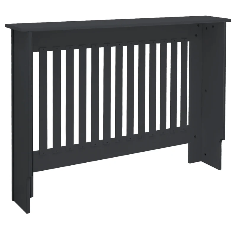 Heizkörperverkleidung 112x19x82 cm Landhaus Anthrazit aus MDF ML-Design
