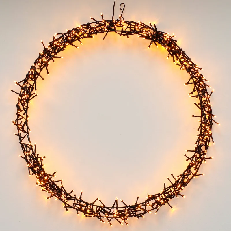 Lichterkranz für Weihnachten Ø58cm Warmweiß 500 LEDs IP44 Innen/Außen