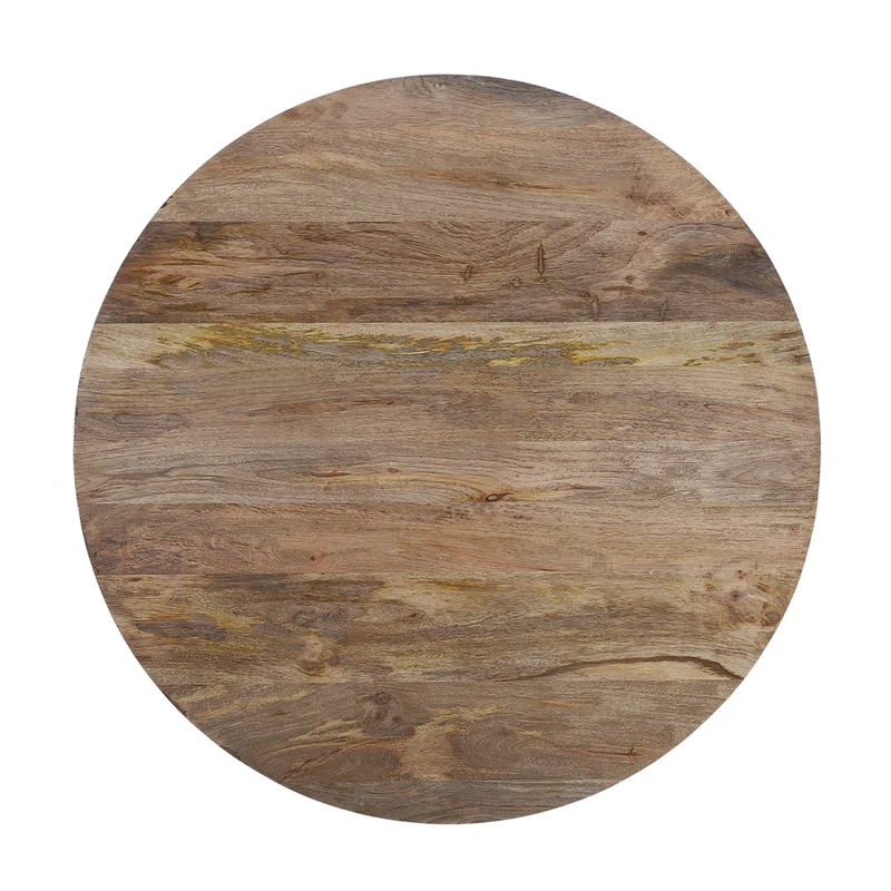 Beistelltisch rund Ø 75x35 cm Weiß aus Mangoholz WOMO-Design