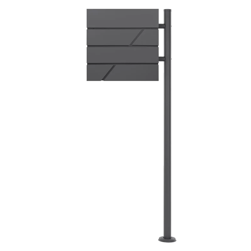 ML-DESIGN | Standbriefkasten freistehend in verschiedenen Designs 120 cm hoch Edelstahl Standfuß in Anthrazit
