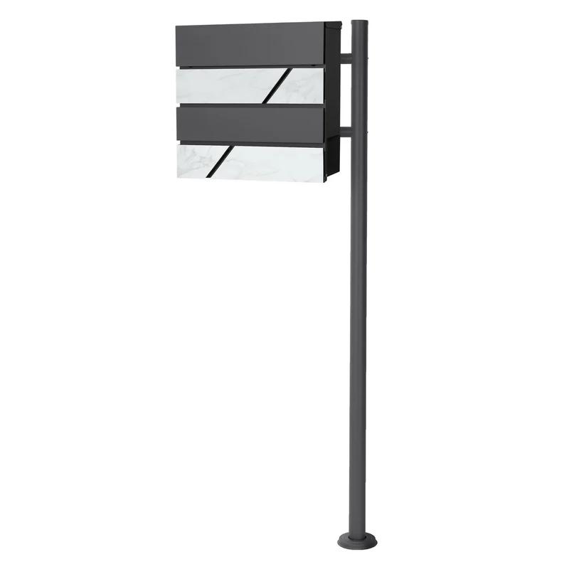 ML-DESIGN | Standbriefkasten freistehend in verschiedenen Designs 120 cm hoch Edelstahl Standfuß in Anthrazit