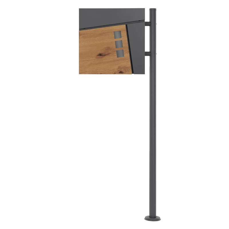 ML-DESIGN | Standbriefkasten freistehend in verschiedenen Designs 120 cm hoch Edelstahl Standfuß in Anthrazit