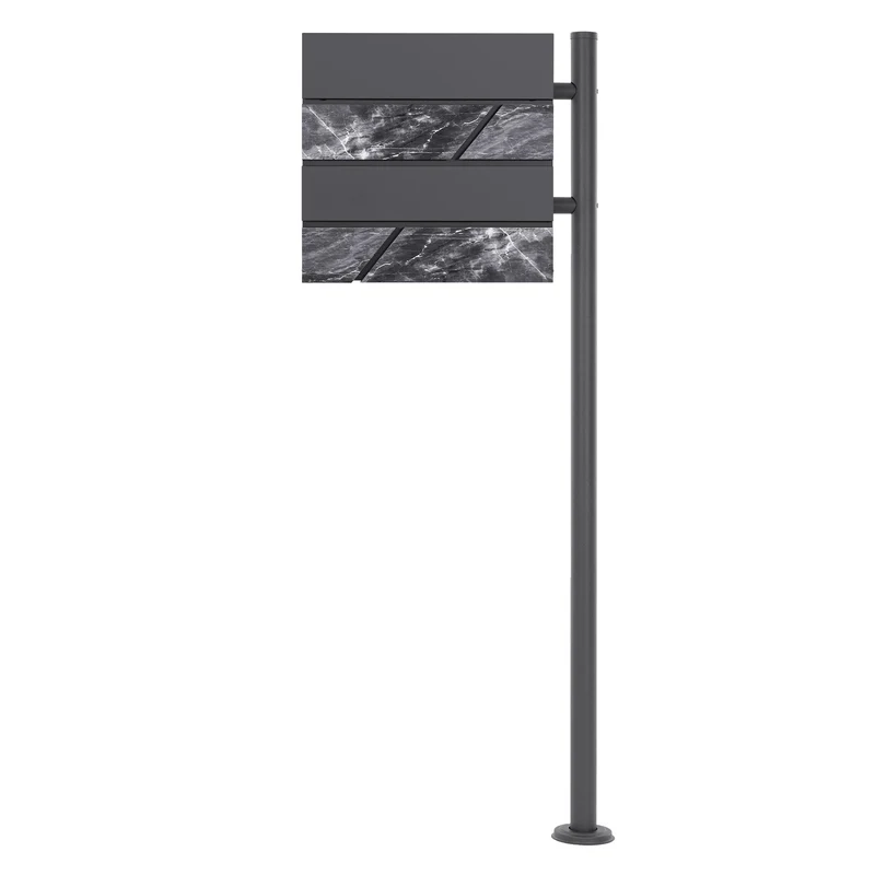 ML-DESIGN | Standbriefkasten freistehend in verschiedenen Designs 120 cm hoch Edelstahl Standfuß in Anthrazit