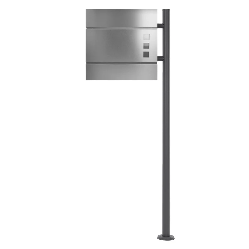 ML-DESIGN | Standbriefkasten freistehend in verschiedenen Designs 120 cm hoch Edelstahl Standfuß in Anthrazit