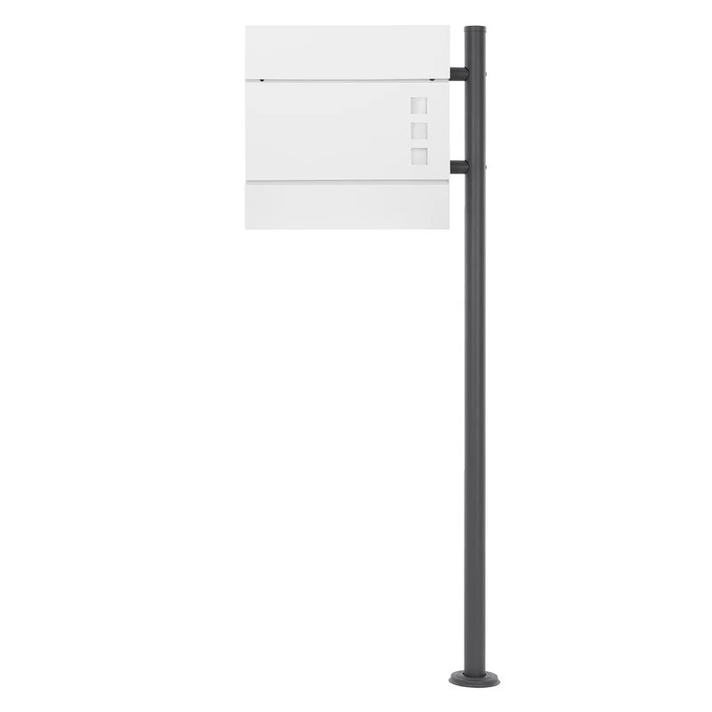 ML-DESIGN | Standbriefkasten freistehend in verschiedenen Designs 120 cm hoch Edelstahl Standfuß in Anthrazit
