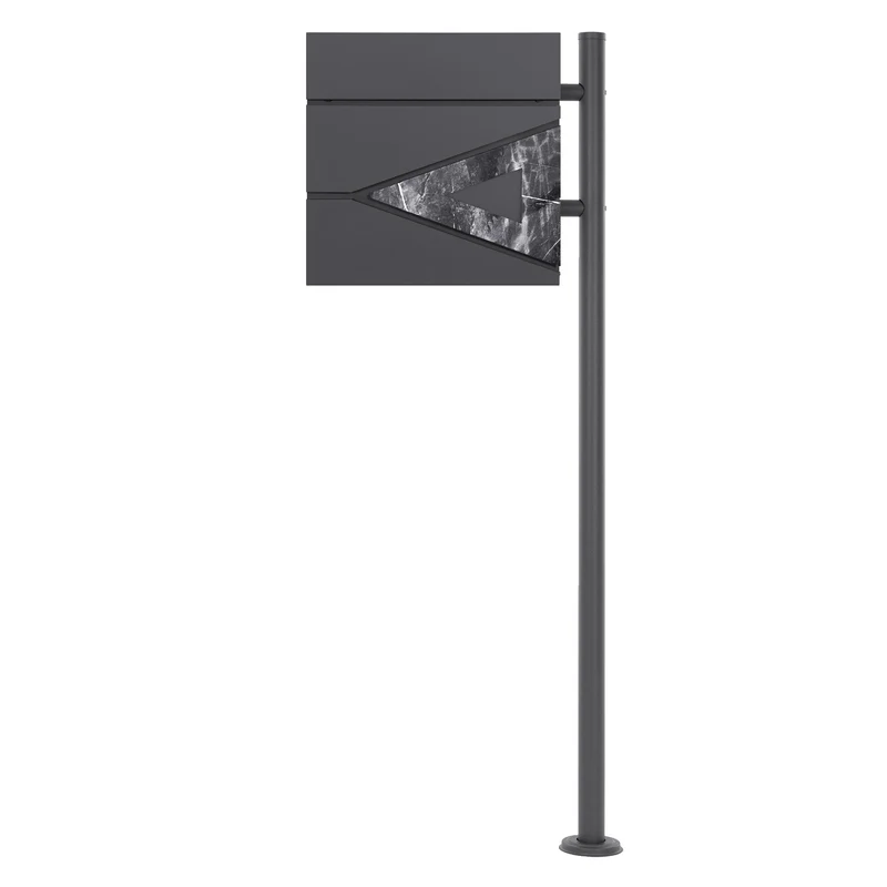 ML-DESIGN | Standbriefkasten freistehend in verschiedenen Designs 120 cm hoch Edelstahl Standfuß in Anthrazit