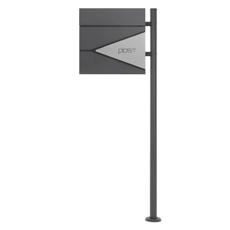 ML-DESIGN | Standbriefkasten freistehend in verschiedenen Designs 120 cm hoch Edelstahl Standfuß in Anthrazit