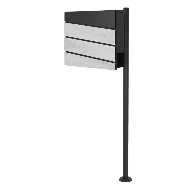 ML-DESIGN | Standbriefkasten freistehend in verschiedenen Designs 120 cm hoch Edelstahl Standfuß in Anthrazit