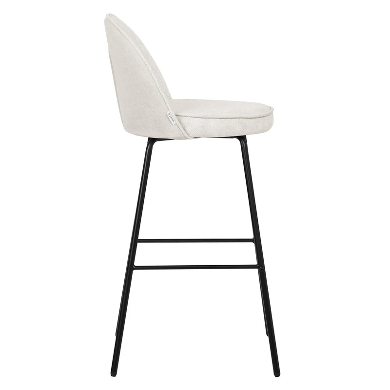 ML-Design | Barhocker Set mit Rückenlehne und Fußstütze, 52x102x50 cm, bis 120 kg, Tresenhocker Bistrohocker Thekenhocker