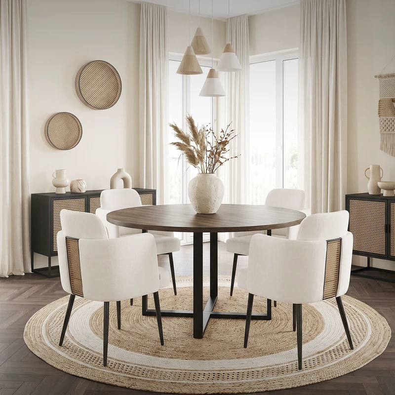ML-Design | Esszimmerstuhl mit Metallbeinen Rücken- & Armlehne 59x86x59 cm, bis 120 kg, Wohnzimmerstuhl Polsterstuhl
