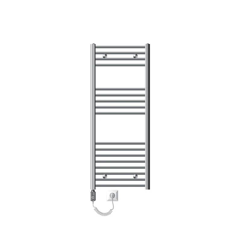 Badheizkörper Sahara mit Heizstab 1200W 500x1200 mm Chrome gebogen mit Seitenanschluss