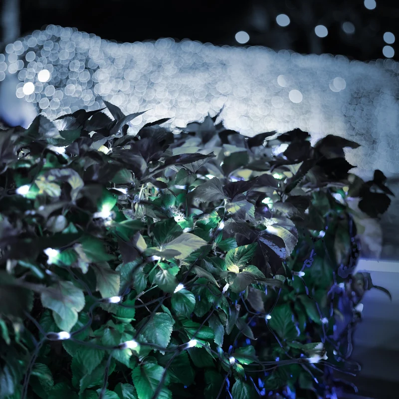 LED Lichternetz 150x300 cm mit 320 LEDs Kaltweiß IP44