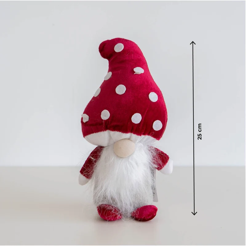 Set 3 Gnomi Natalizi Fungo Rosso Bianco Il Gruppone