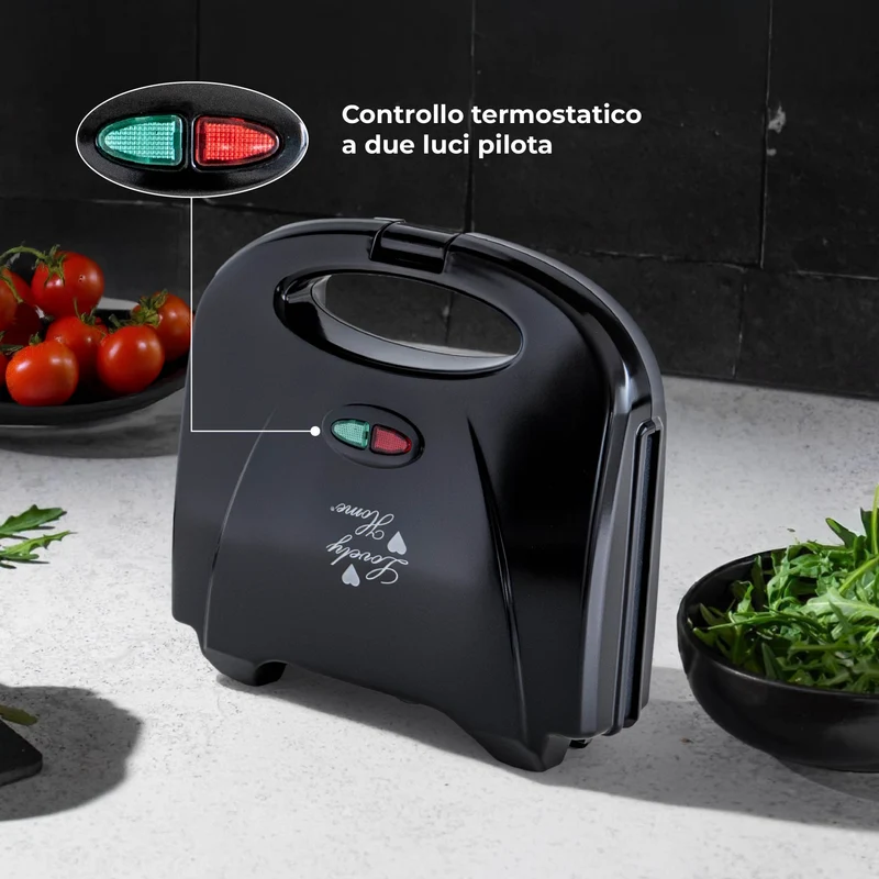 Piastra Elettrica Compatta Antiaderente 21×8×20 cm Il Gruppone