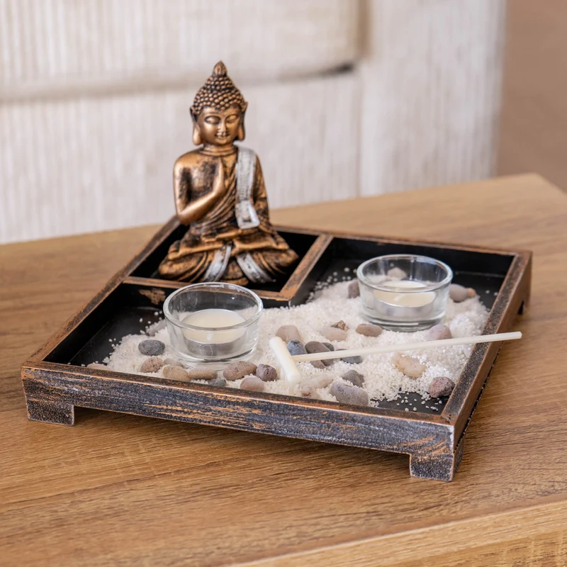 Giardino Zen da Tavolo con Buddha e Sabbia Il Gruppone