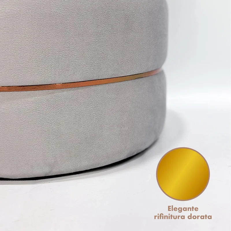 Coppia Pouf Poggiapiedi in Velluto 4 Colori Il Gruppone