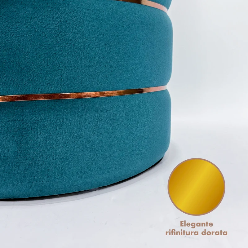 Coppia Pouf Poggiapiedi in Velluto 4 Colori Il Gruppone