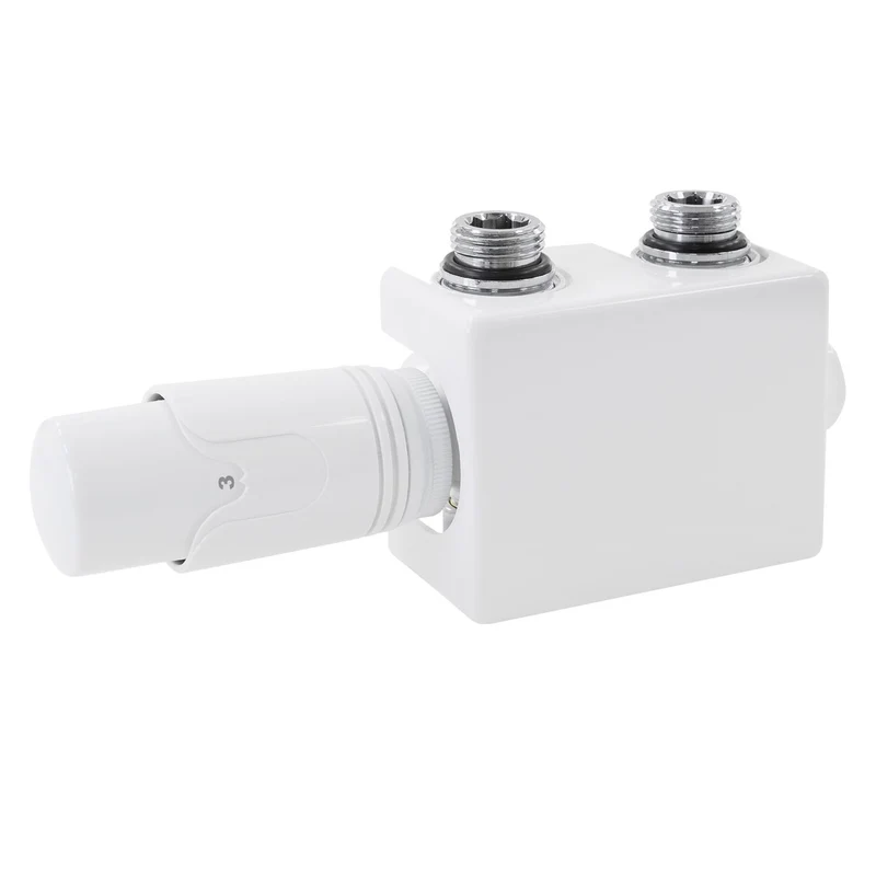 LuxeBath | Ventil-Armaturen Set Multiblock Universal-, Eck- oder Durchgangsform inkl. Thermostatkopf für Badheizkörper