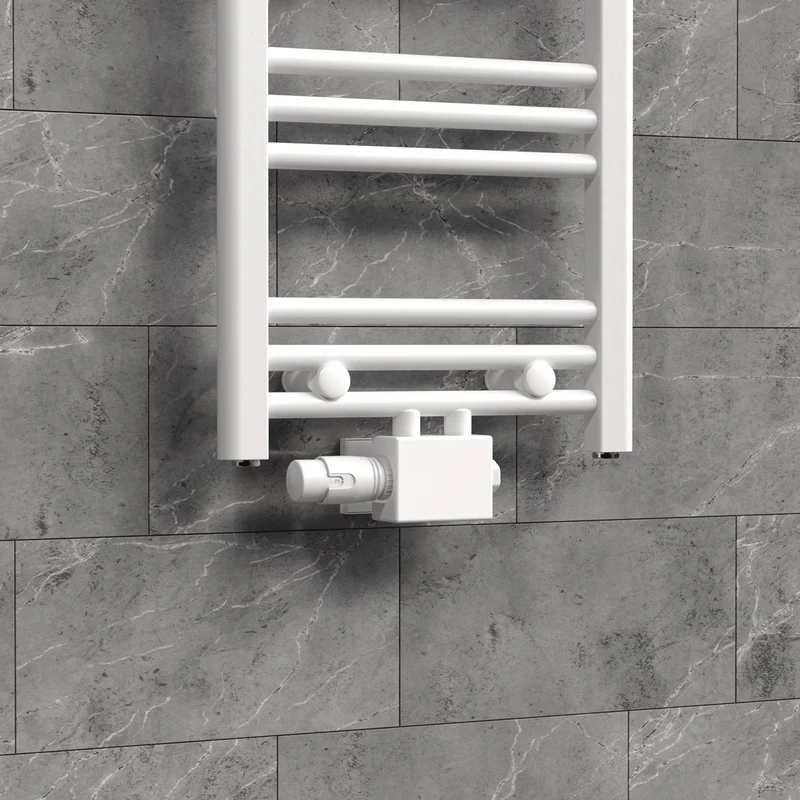 LuxeBath | Ventil-Armaturen Set Multiblock Universal-, Eck- oder Durchgangsform inkl. Thermostatkopf für Badheizkörper