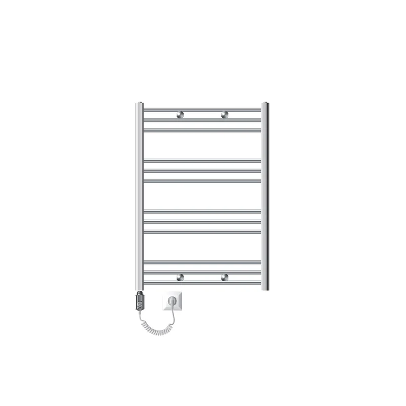 Badheizkörper Elektrisch mit Heizstab 600W 750x800 mm Chrome gerade mit Seitenanschluss