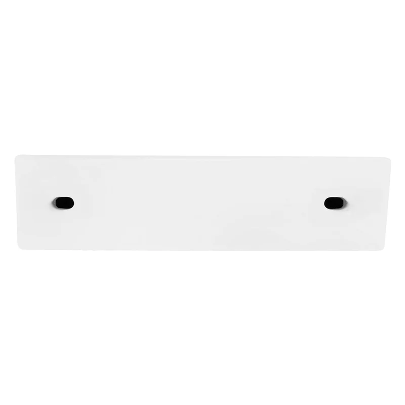 Waschbecken eckig Hahnloch links 40x18,5x10 cm Weiß aus Keramik ML-Design