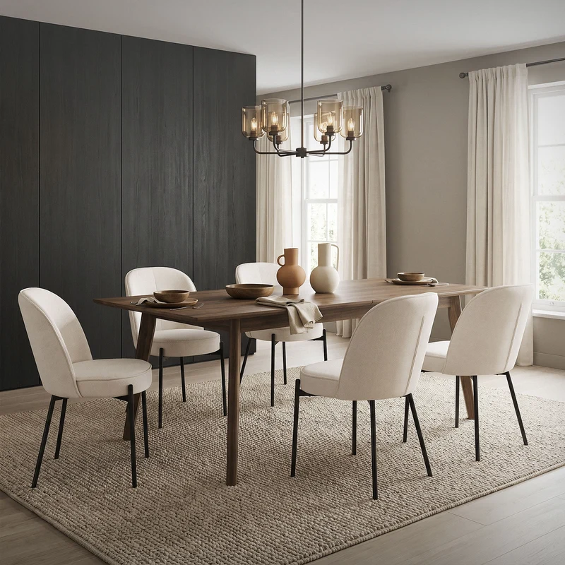 Esszimmerstühle 2er Set Beige mit Rückenlehne, Polsterstühle für Esszimmer & Küche ML-Design