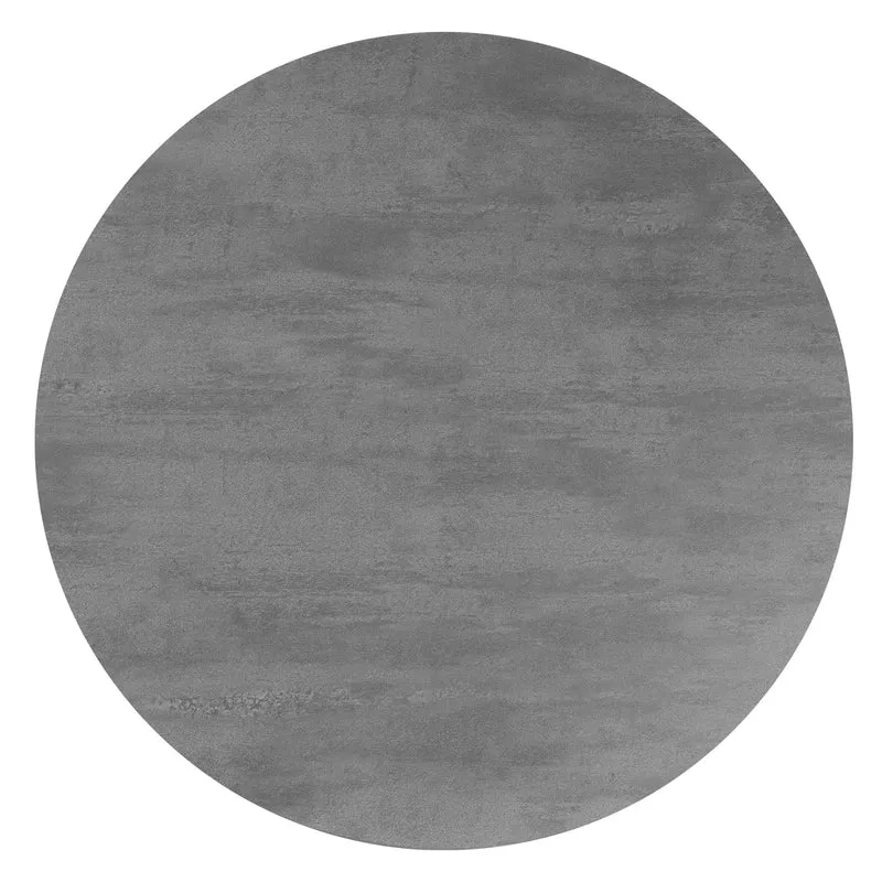 Couchtisch mit Schiebetür Ø80x50 cm Beton-Optik Grau Runder Wohnzimmertisch mit Stauraum ML-Design