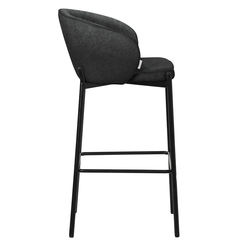 Barhocker 2er Set Anthrazit 50x101x54 cm mit Rückenlehne und Fußstütze bis 120 kg ML-Design