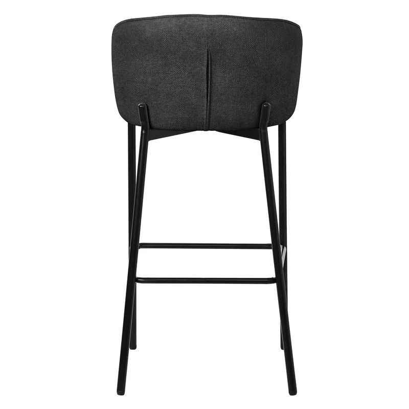 Barhocker 2er Set Anthrazit 50x101x54 cm mit Rückenlehne und Fußstütze bis 120 kg ML-Design