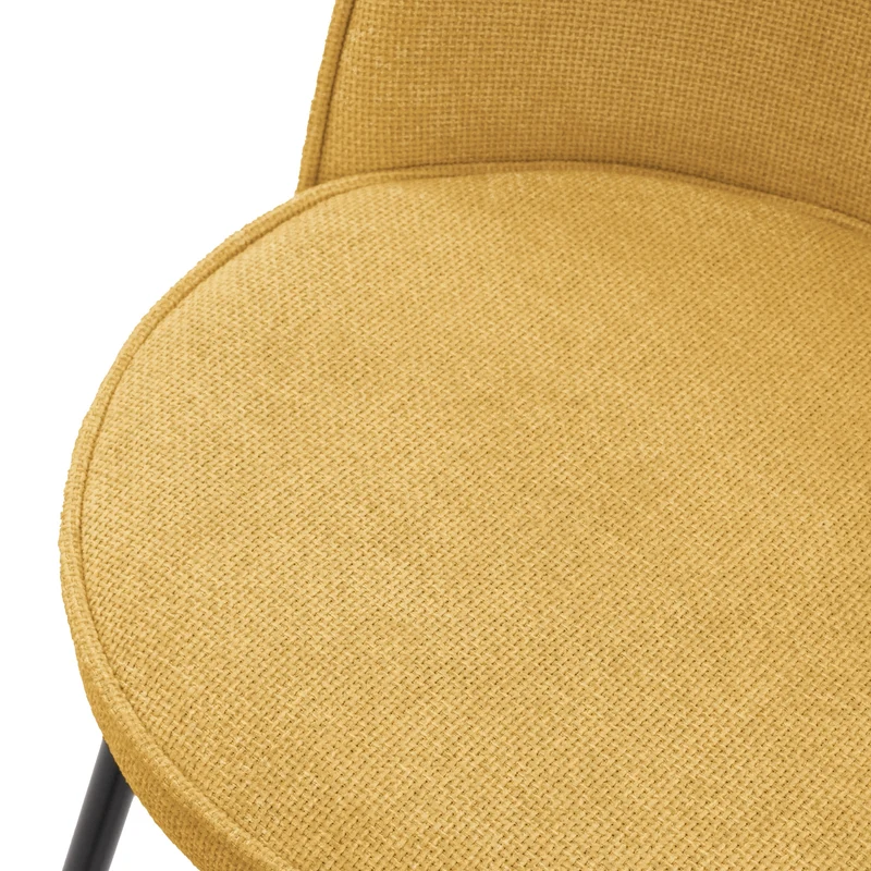 Barhocker 2er Set Senf 52x102x50 cm mit Rückenlehne und Fußstütze bis 120 kg ML-Design