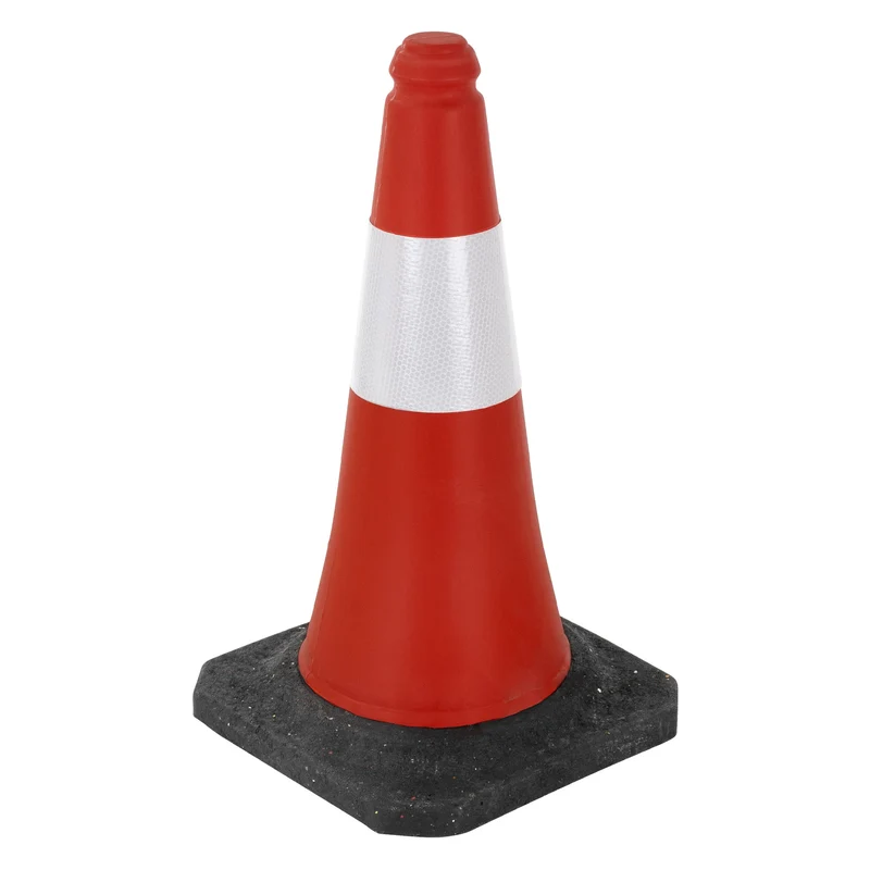 Verkehrsleitkegel Verkehrshütchen Pylone beschwert 51cm Rot/Weiß mit schwerem Fuß