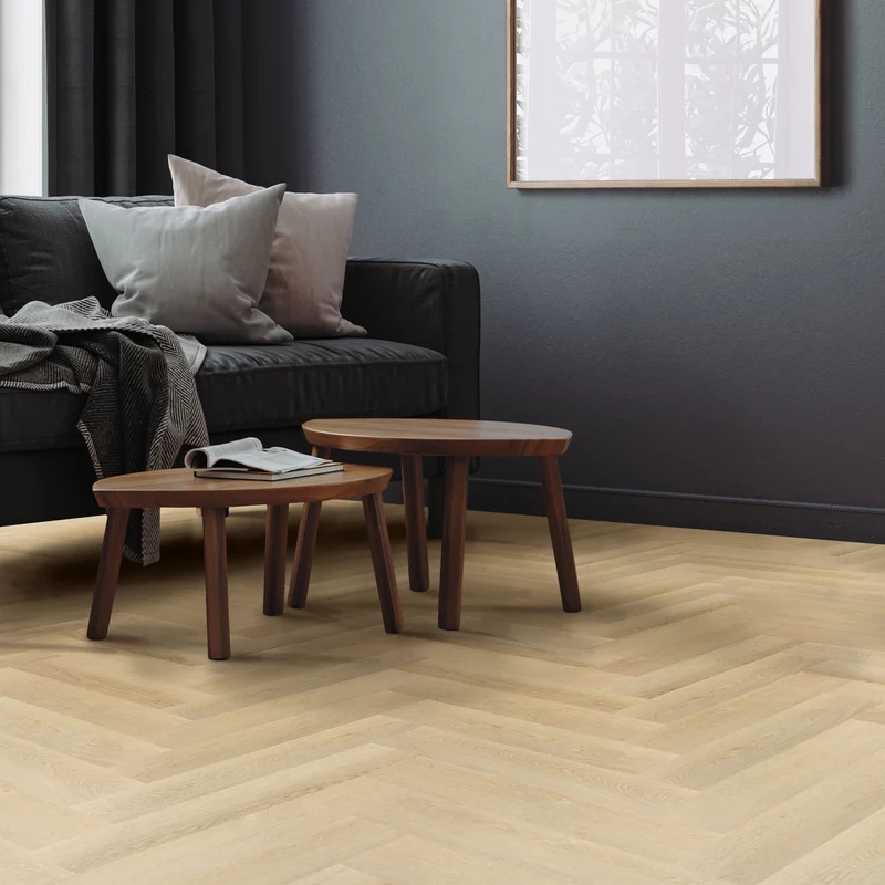 PVC Vinylboden Bodenbelag 5er Set à 20 Dielen 4,2mm für 1,56m² mit Klick-System Fischgräte Eiche natur ML-Design