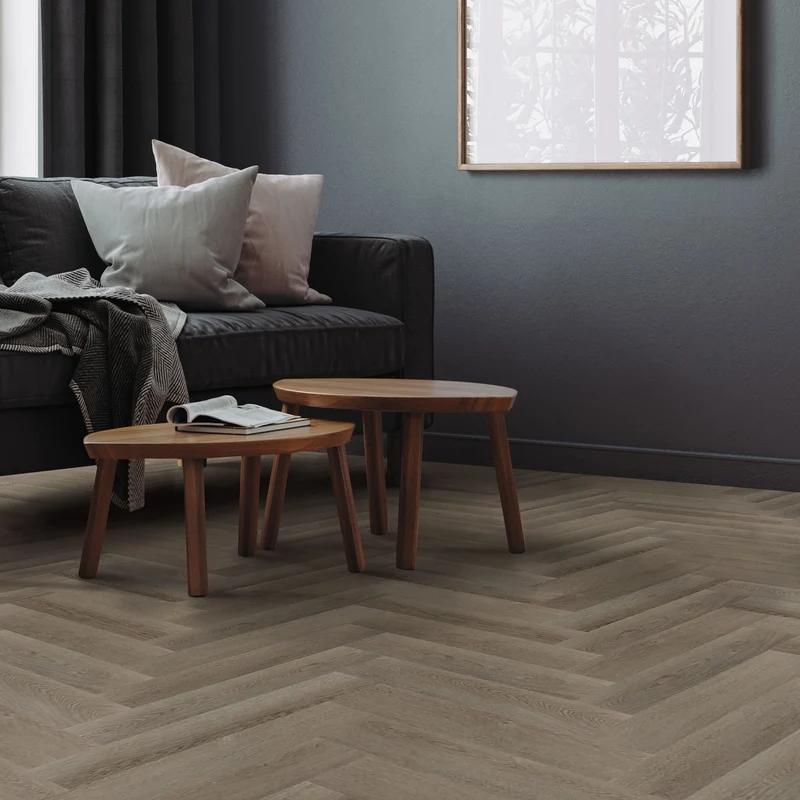 PVC Vinylboden Bodenbelag 2er Set à 20 Dielen 4,2mm für 1,56m² mit Klick-System Fischgräte Eiche dunkel ML-Design