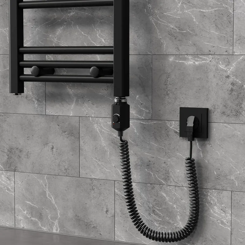 Heizstab 300W Schwarz mit Thermostat für Badheizkörper LuxeBath