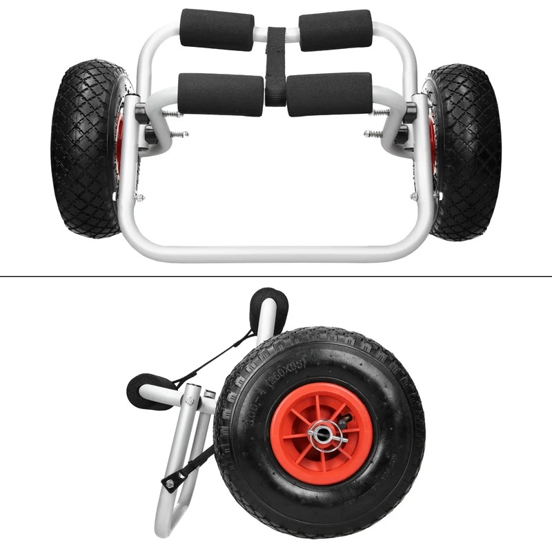 Faltbarer Alu Kajakwagen 60 kg mit Gummi Luftreifen inkl. Spannriemen