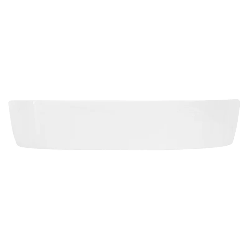 Waschbecken Oval ohne Überlauf 60x40x12 cm Weiß aus Keramik LuxeBath