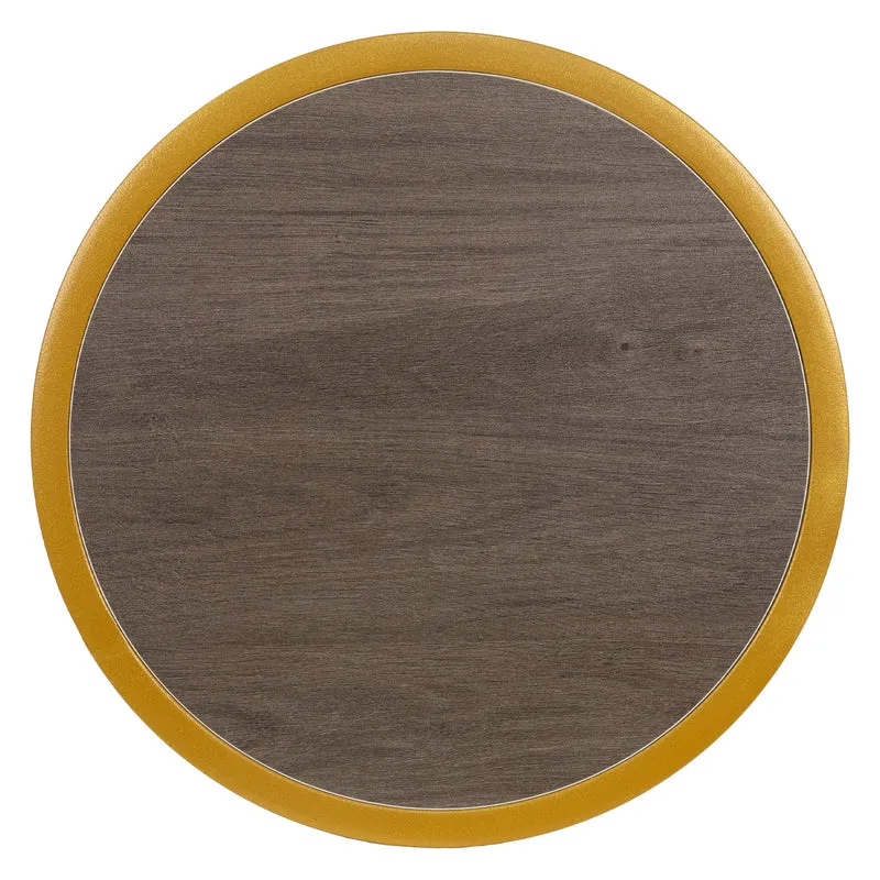 Beistelltisch in Stundenglas-Form Ø 38x57 cm Gold aus Metall und Holz ML-Design