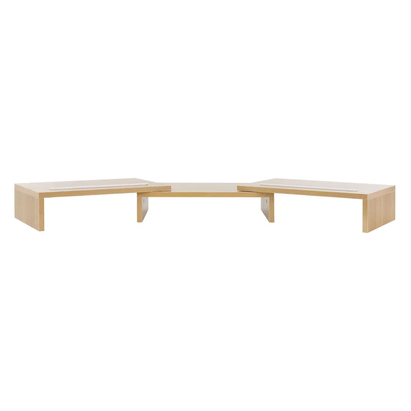 Doppelmonitorständer 110x27x10,5 cm Eichen-Optik aus Holz ML-Design
