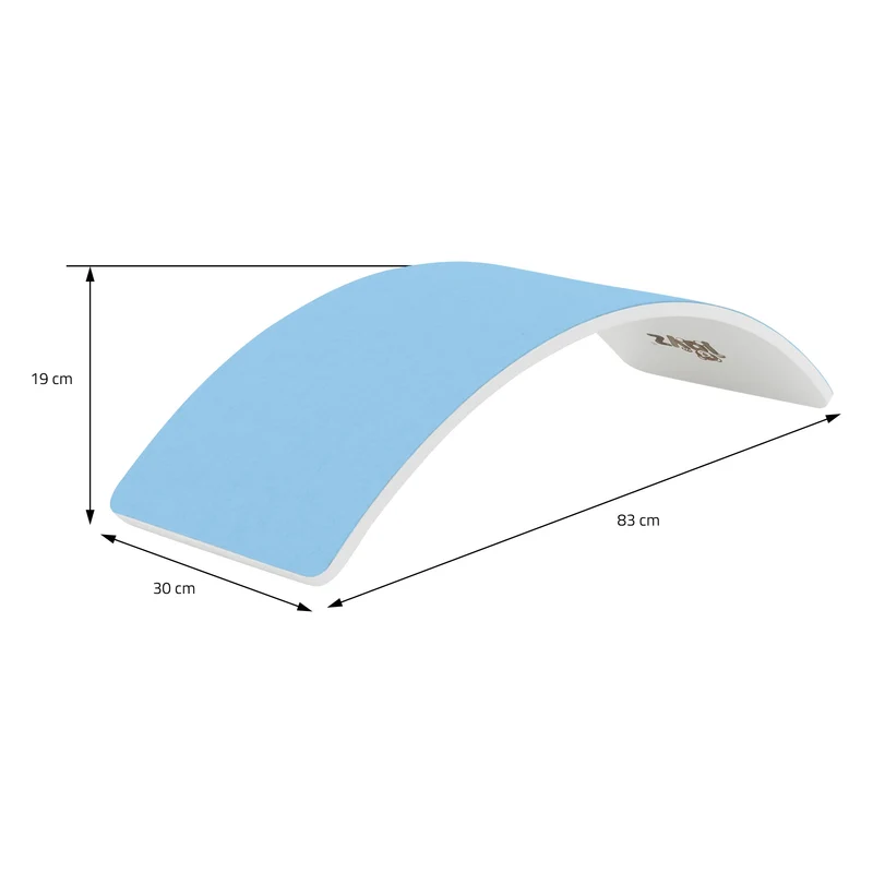 Balance Board für Kinder 83x30 cm Blau/Weiß aus Lindensperrholz bis 100kg Joyz