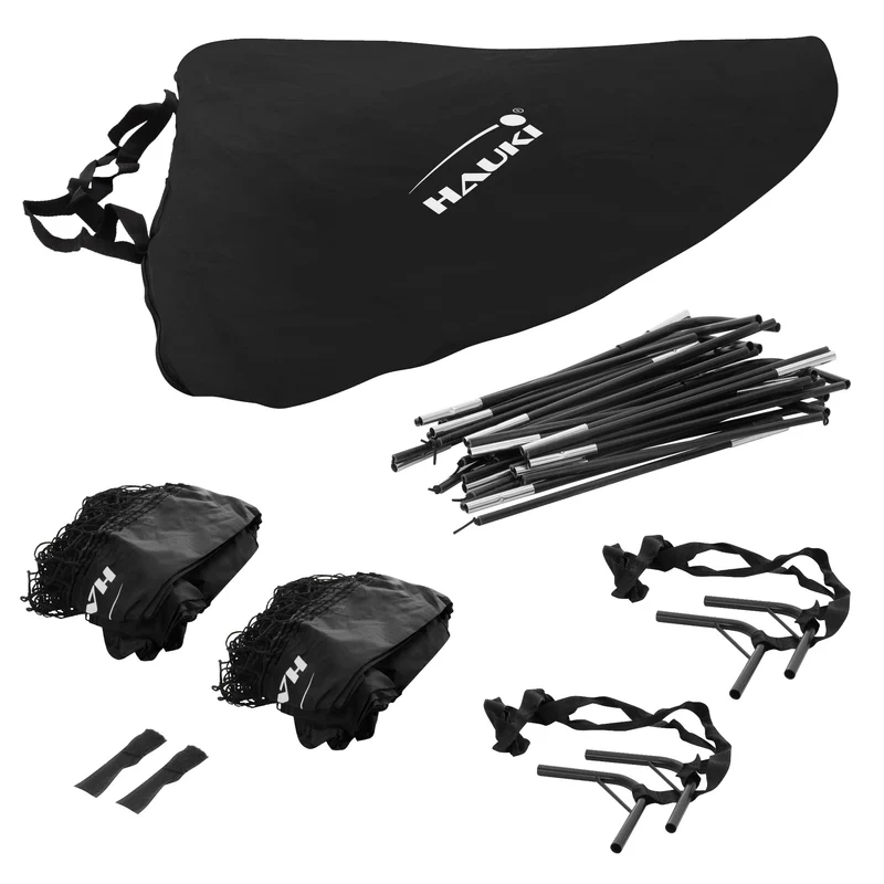 Fußballtor Pop-Up 2er Set 120x95x97 cm Schwarz aus Polyethylen