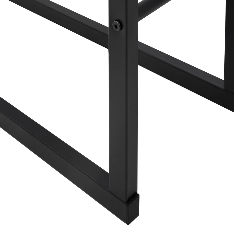 Kaminholzregal rechteckig 60x100x25 cm Dunkelgrau aus Stahl ML-Design