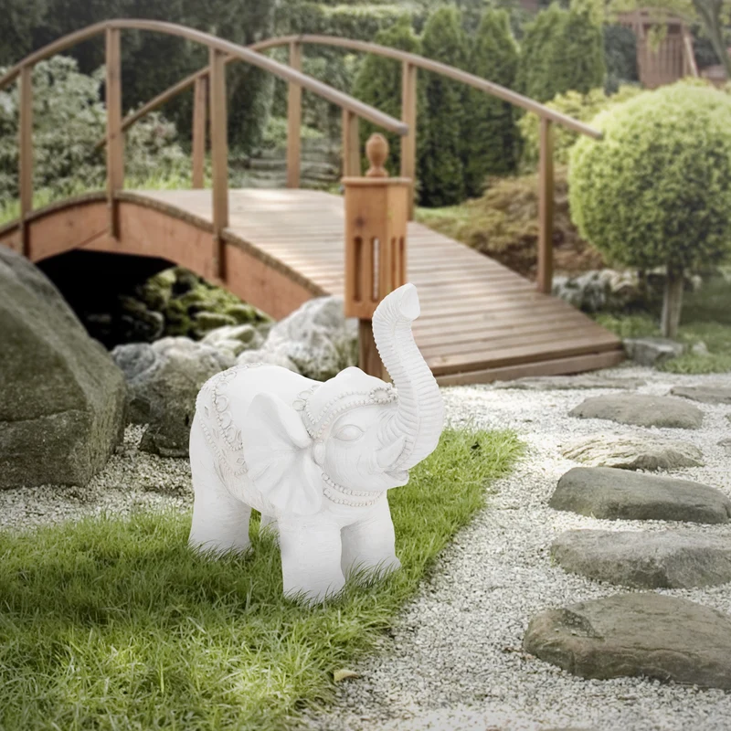 Deko Figur Elefant 36x19x39 cm Weiß von ML-Design