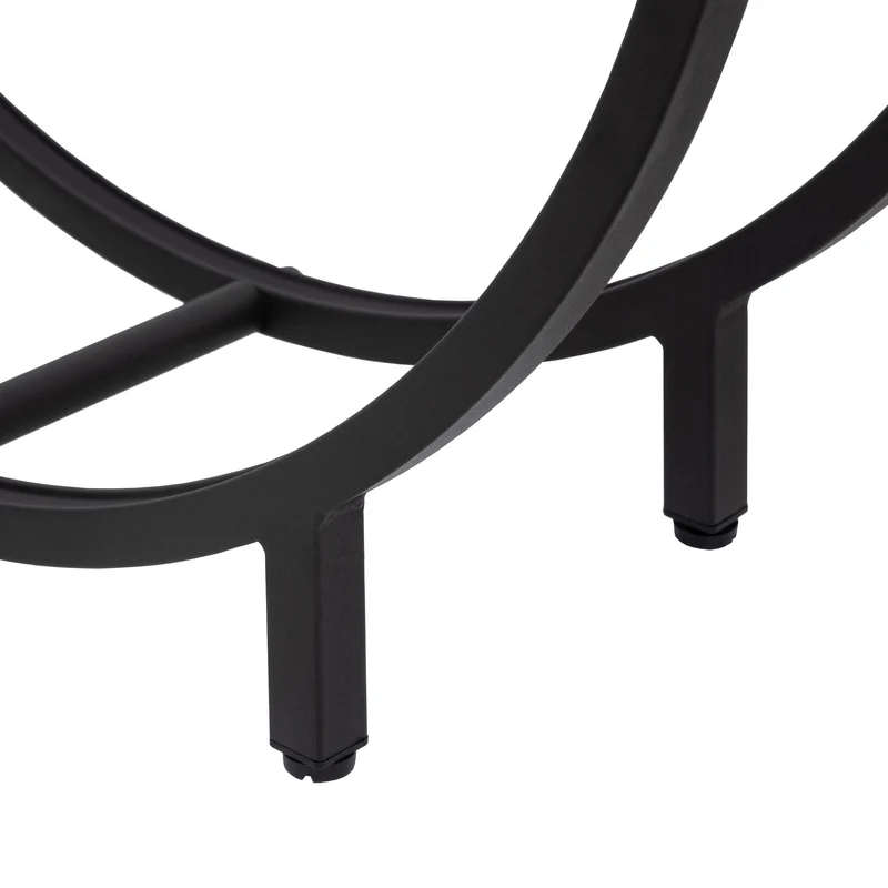 Kaminholzregal 82x80x20 cm Schwarz aus Metall ML-Design